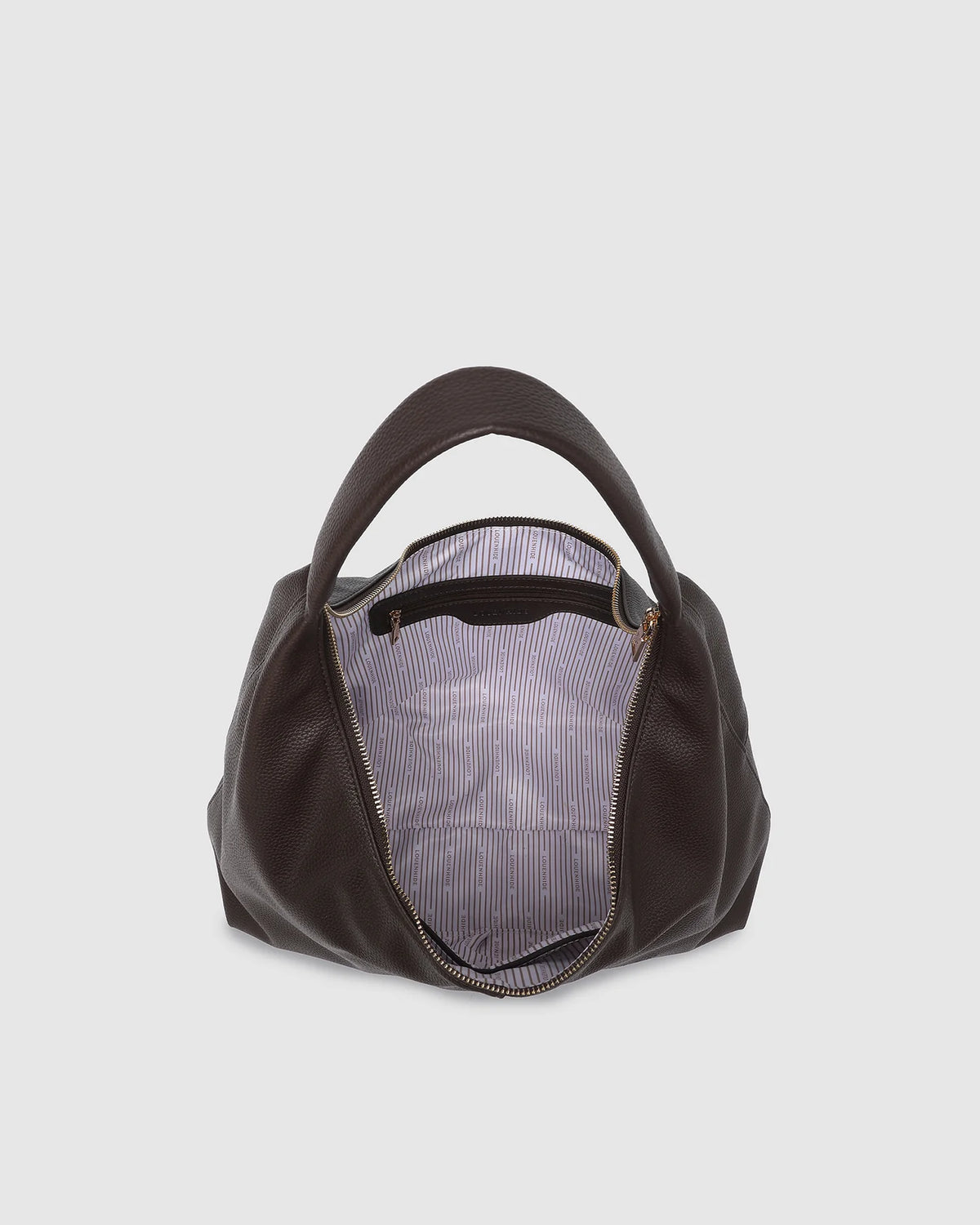 Valentina Slouch Shoulder Bag - Chocolate. Louenhide