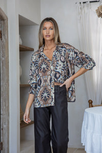 Venice Shirred Cuff Blouse. Sare Store