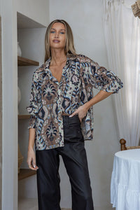 Venice Shirred Cuff Blouse. Sare Store