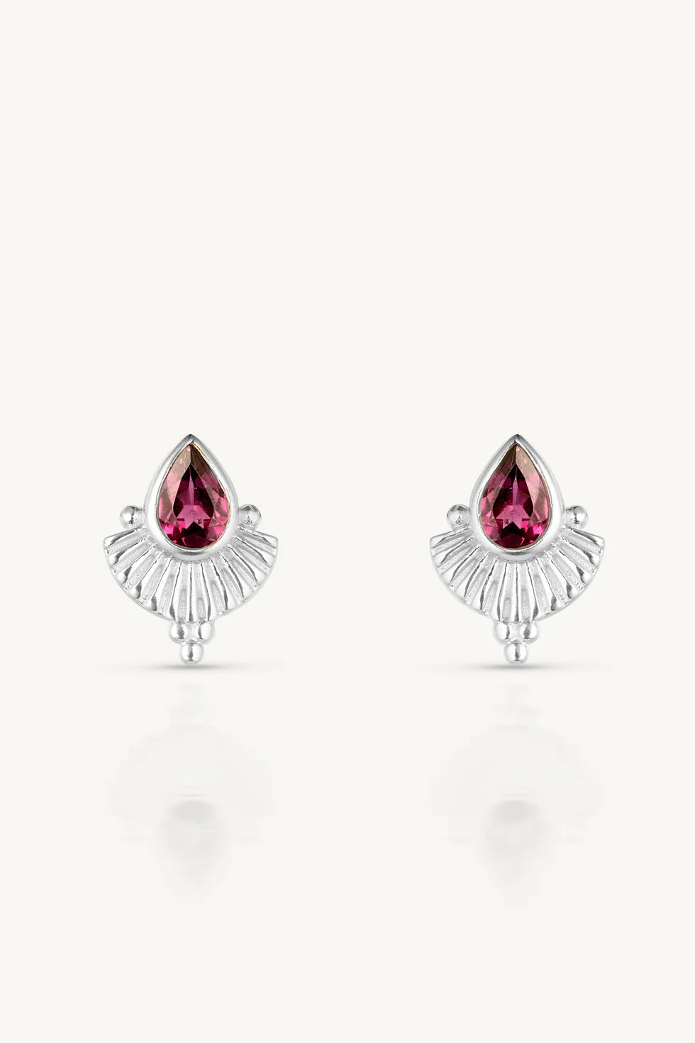 Venus Rhodolite Silver Earrings