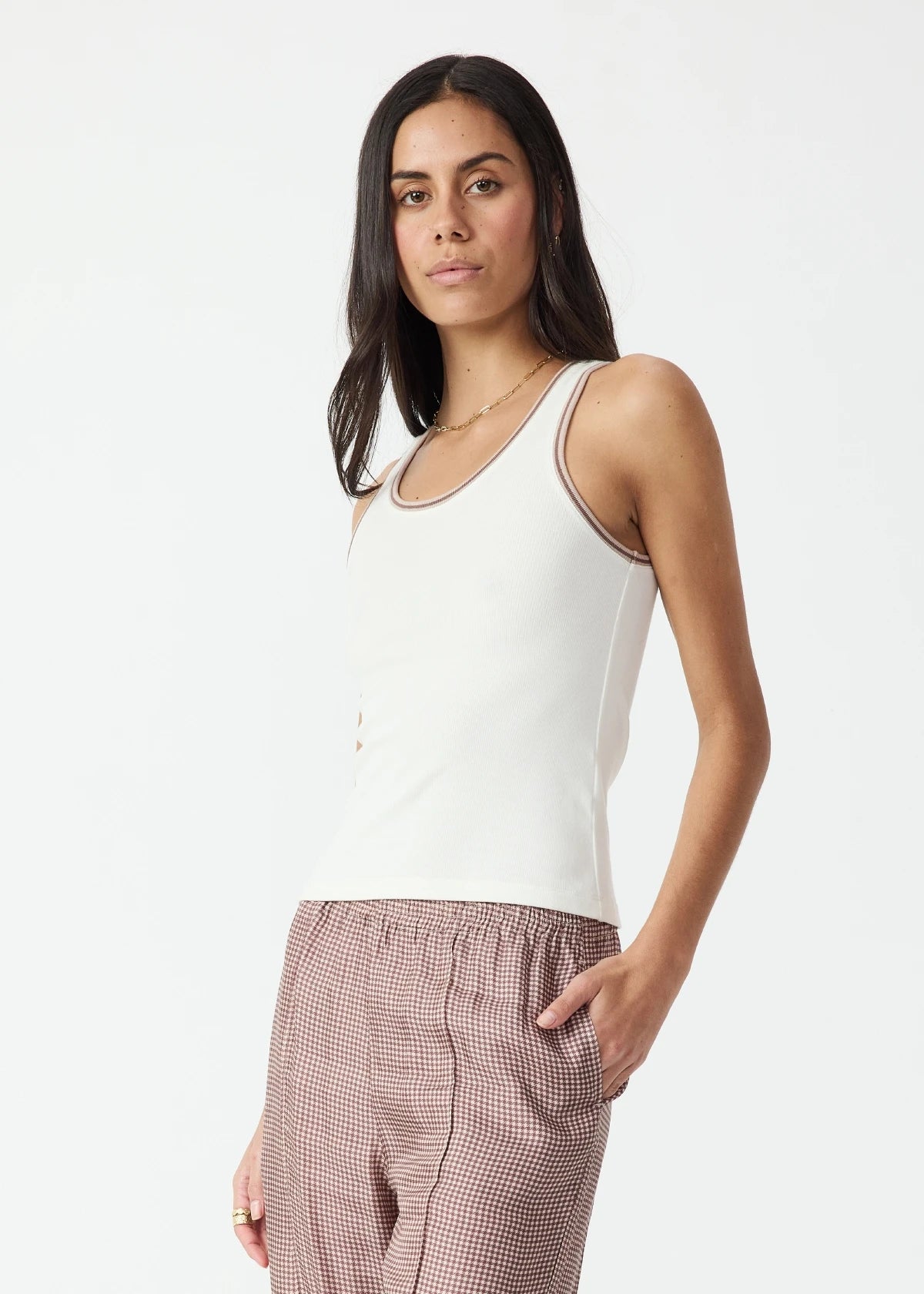 Victoria Rib Tank - Coconut