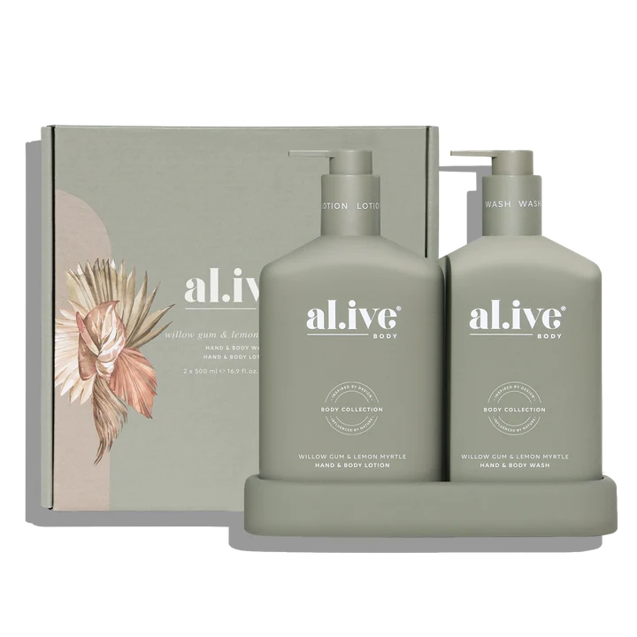 Wash & Lotion Duo - Willow Gum & Lemon Myrtle. Al.ive body