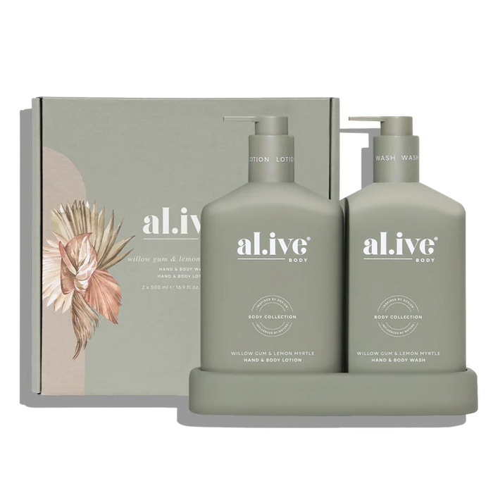 Wash & Lotion Duo - Willow Gum & Lemon Myrtle. Al.ive body