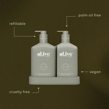 Wash & Lotion Duo - Willow Gum & Lemon Myrtle. Al.ive body