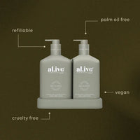 Wash & Lotion Duo - Willow Gum & Lemon Myrtle. Al.ive body