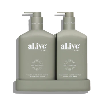 Wash & Lotion Duo - Willow Gum & Lemon Myrtle. Al.ive body