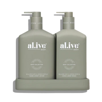 Wash & Lotion Duo - Willow Gum & Lemon Myrtle. Al.ive body