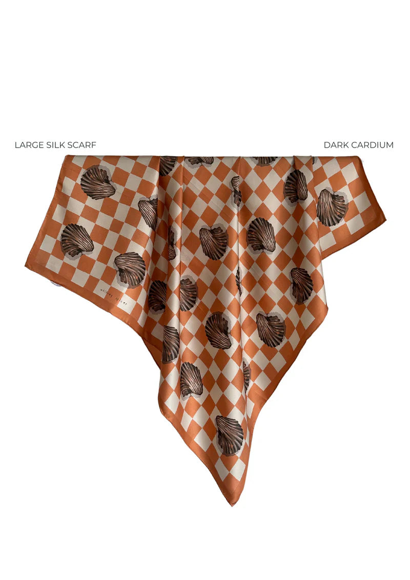 'Dark Cardium' Large Silk Scarf