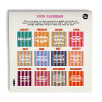 2026 Bad on Paper Calendar (Square) 21cm x 21cm