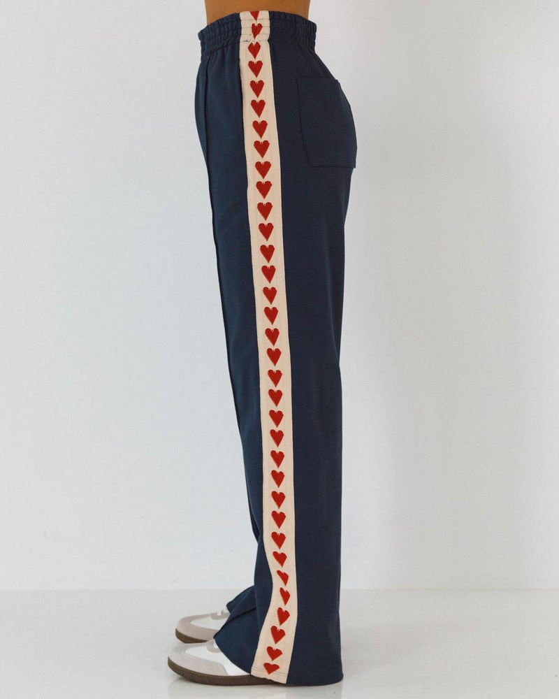 Queen of Hearts Tracksuit Pants -Blue