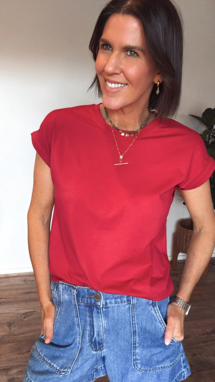 Rhodes Tee - Red