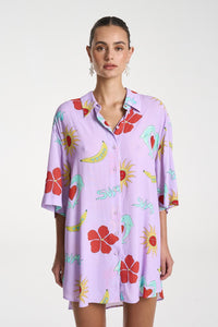 Big Shirt - Lilac Troppo