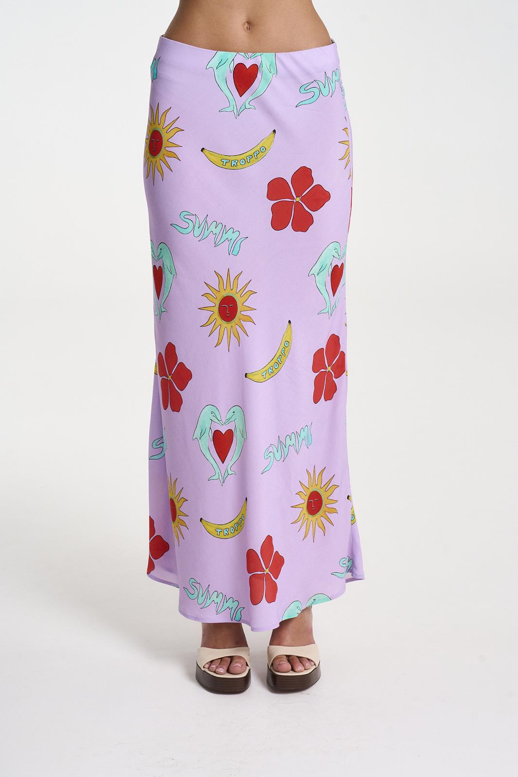 Slip Skirt - Lilac Troppo