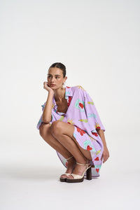 Big Shirt - Lilac Troppo