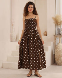 Iris Maxi - Chocolate Polka Dot
