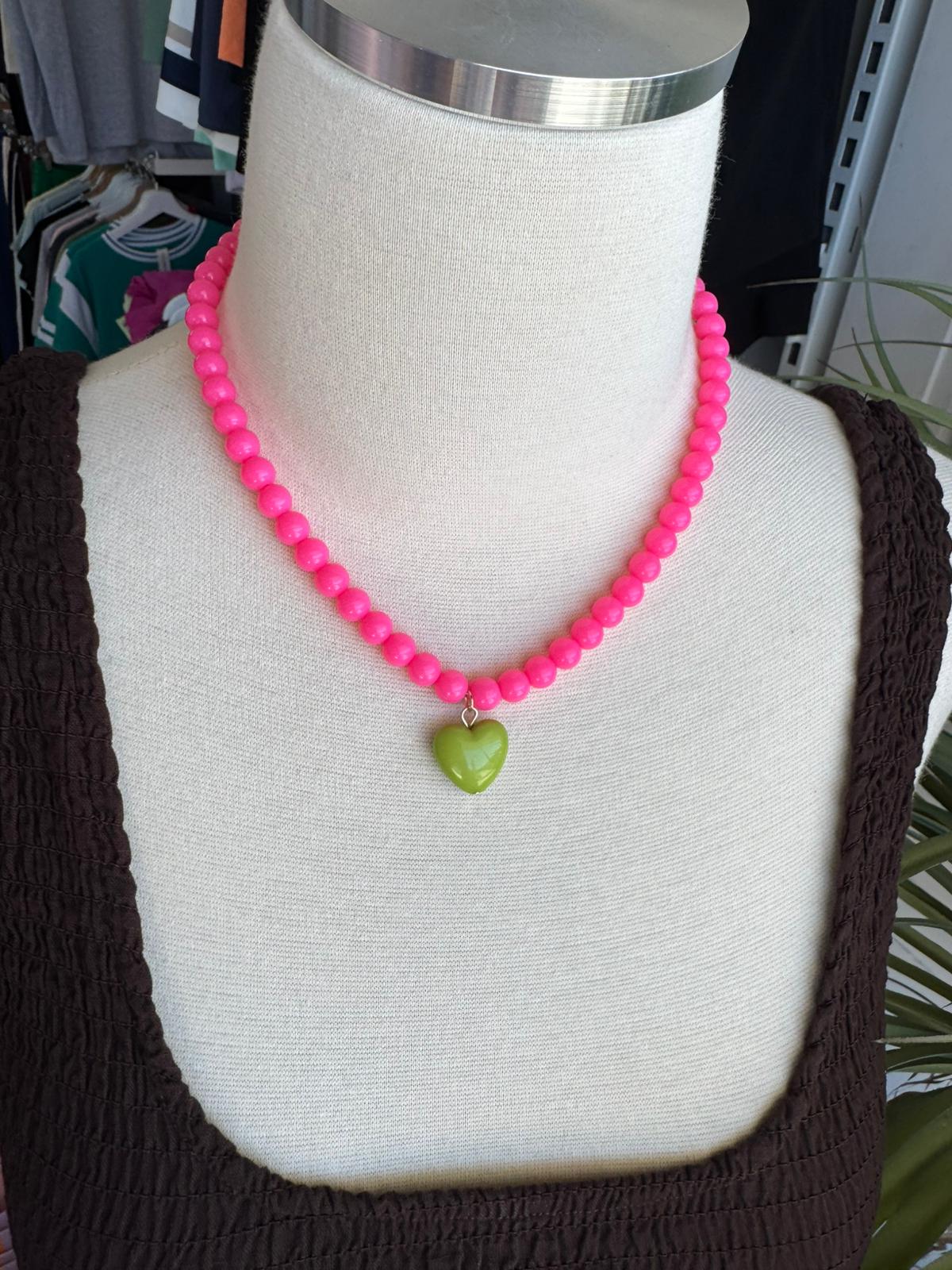 Candy Heart Beaded Necklace