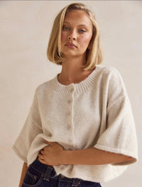 Simone knit Top - Oatmeal