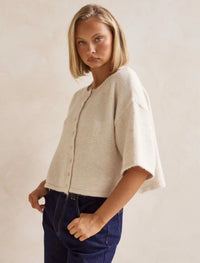 Simone knit Top - Oatmeal