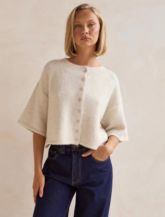 Simone knit Top - Oatmeal