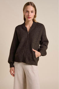 Knit Bomber - Chocolate