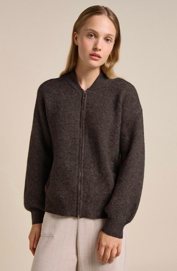 Knit Bomber - Chocolate