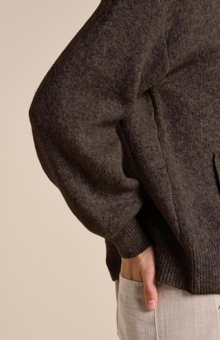 Knit Bomber - Chocolate