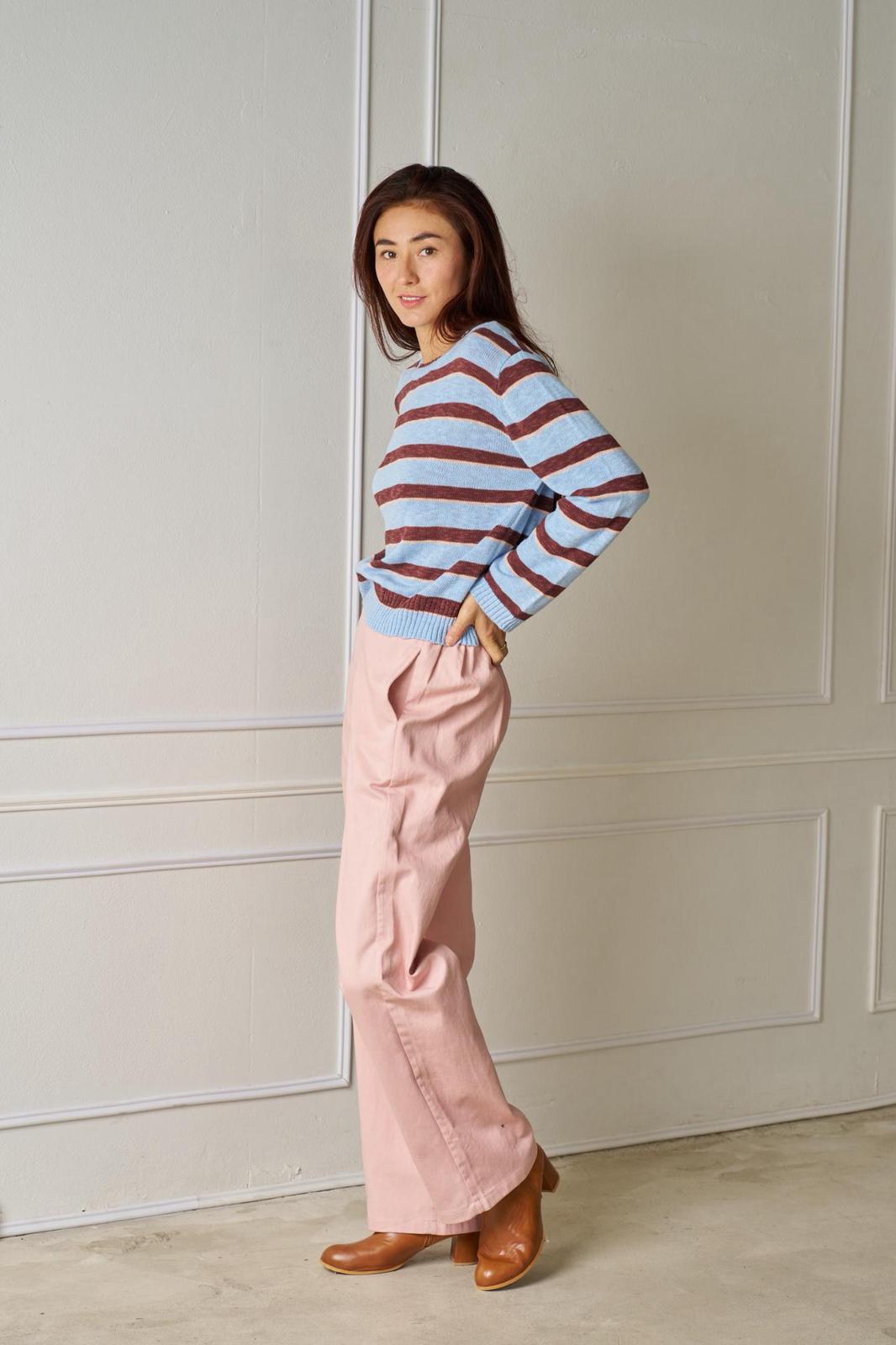 Archie Knit – Blue Chocolate Stripe