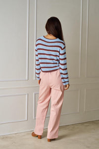 Archie Knit – Blue Chocolate Stripe