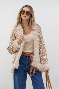 Lombard Fur Trim Jacket - Soft Tan