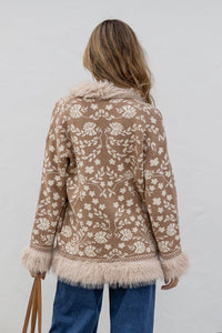 Lombard Fur Trim Jacket - Soft Tan