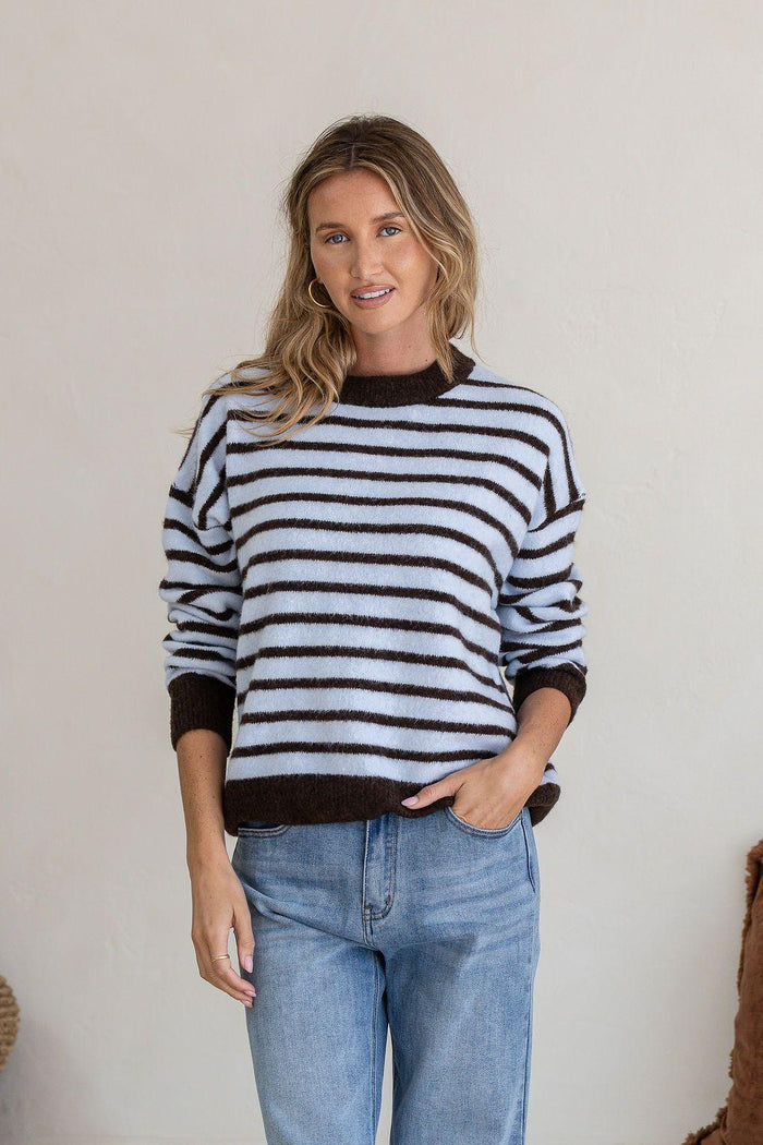 Zara Stripe Fluffy Knit