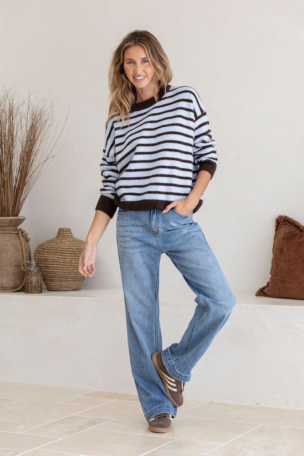 Zara Stripe Fluffy Knit