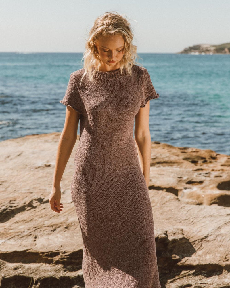 Kate Knitted Dress - Chocolate