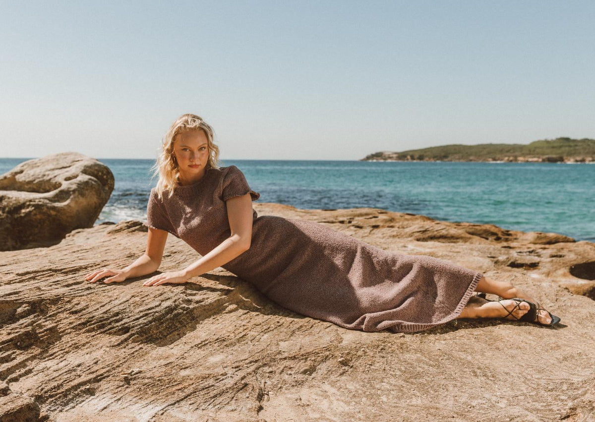 Kate Knitted Dress - Chocolate