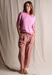 Nora Knit Tee - Bubblegum
