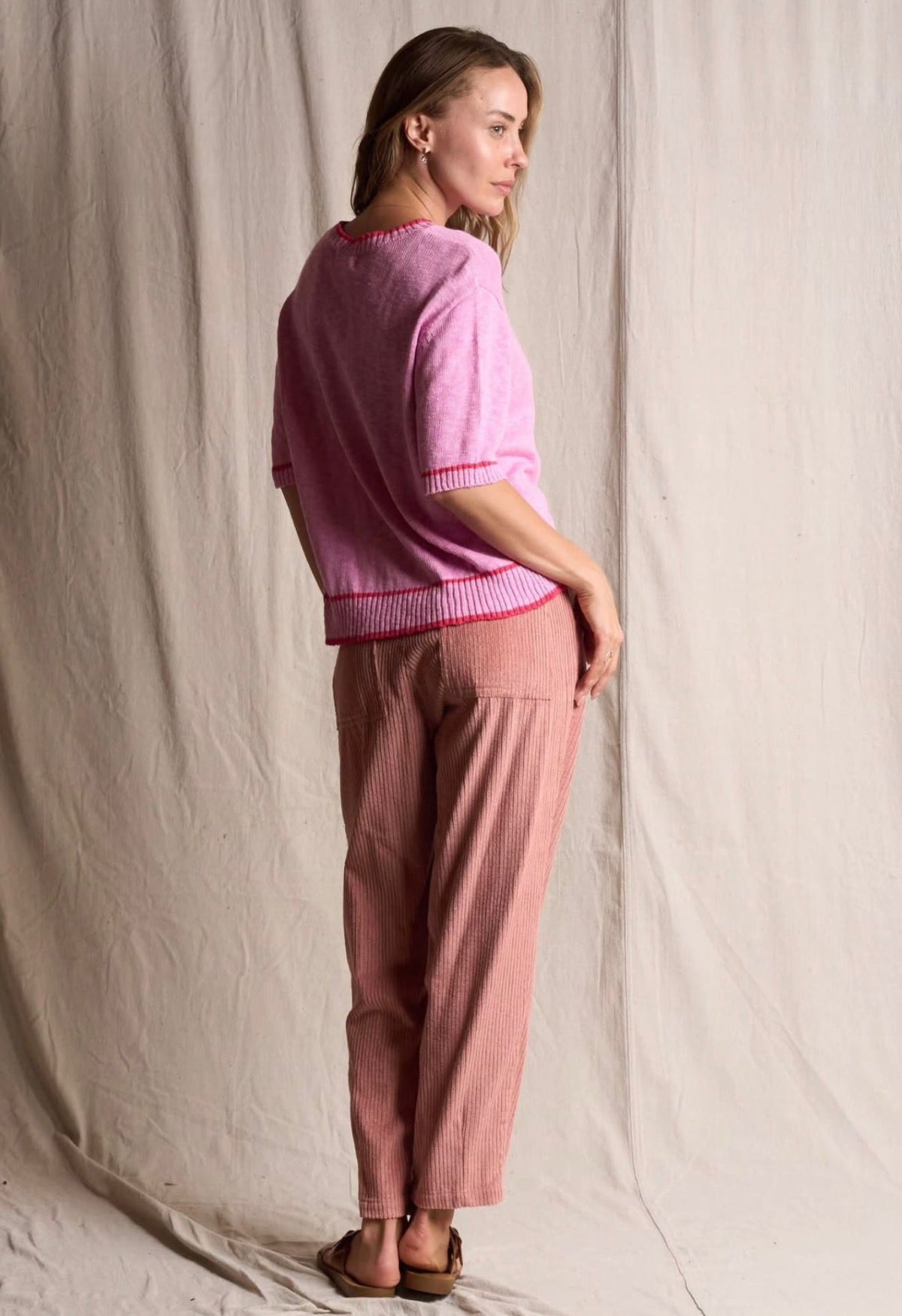 Nora Knit Tee - Bubblegum