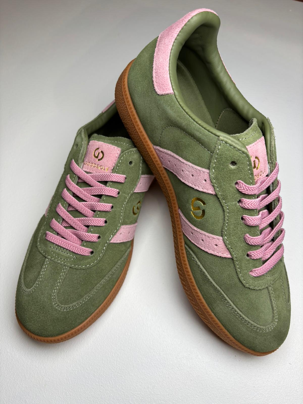 Goodsole 2001 Parallel - Sage/Pink Suede