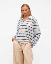 Romie Stripe Polo Top