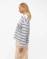 Romie Stripe Polo Top