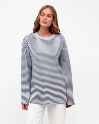 Maddie Long Sleeve Tee – Blue
