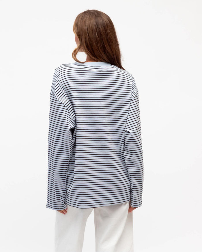 Maddie Long Sleeve Tee – Blue
