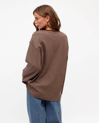Maddie Long Sleeve Tee – Chocolate