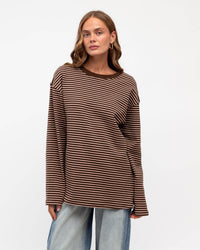Maddie Long Sleeve Tee – Chocolate