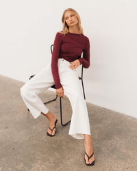 Sita Long Sleeve Tee - Plum