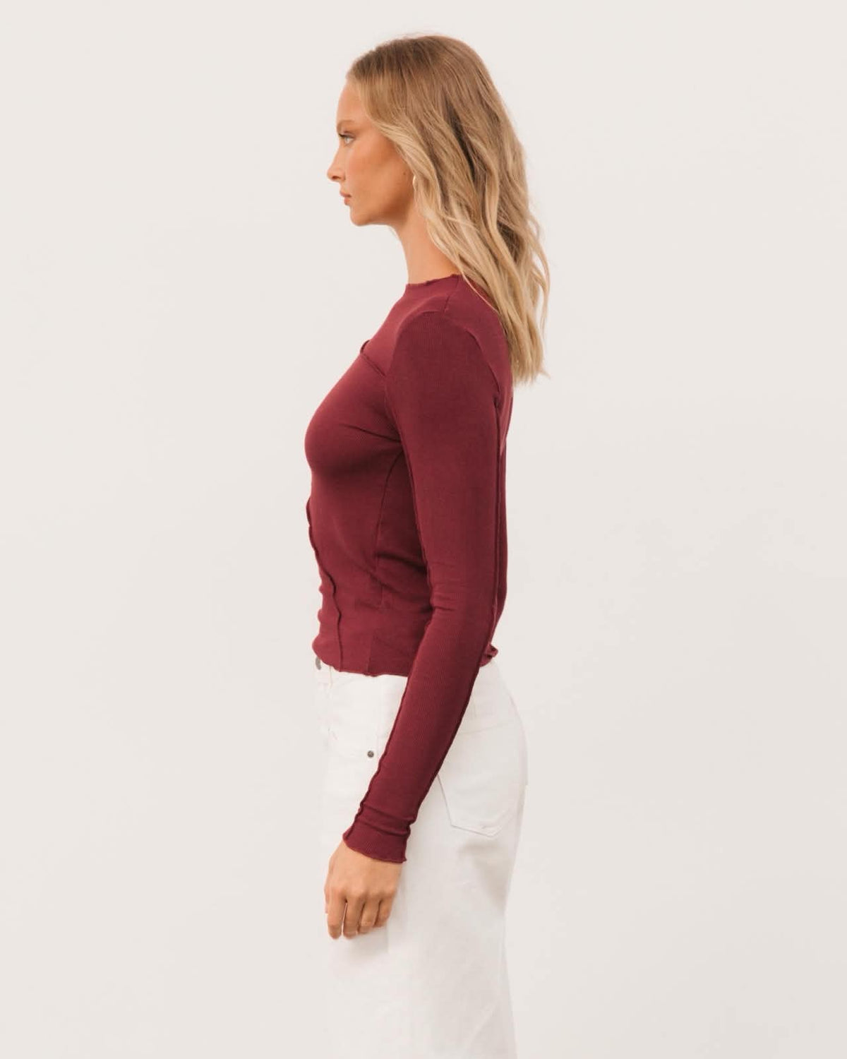 Sita Long Sleeve Tee - Plum