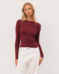 Sita Long Sleeve Tee - Plum
