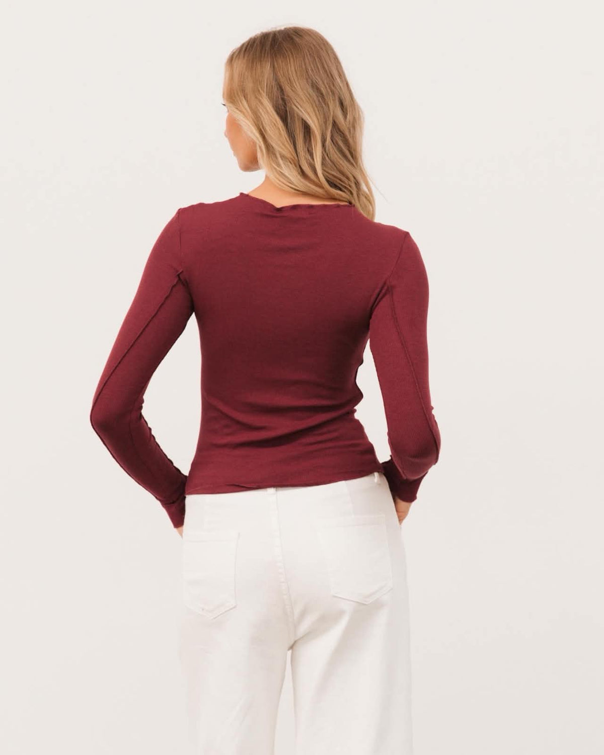 Sita Long Sleeve Tee - Plum