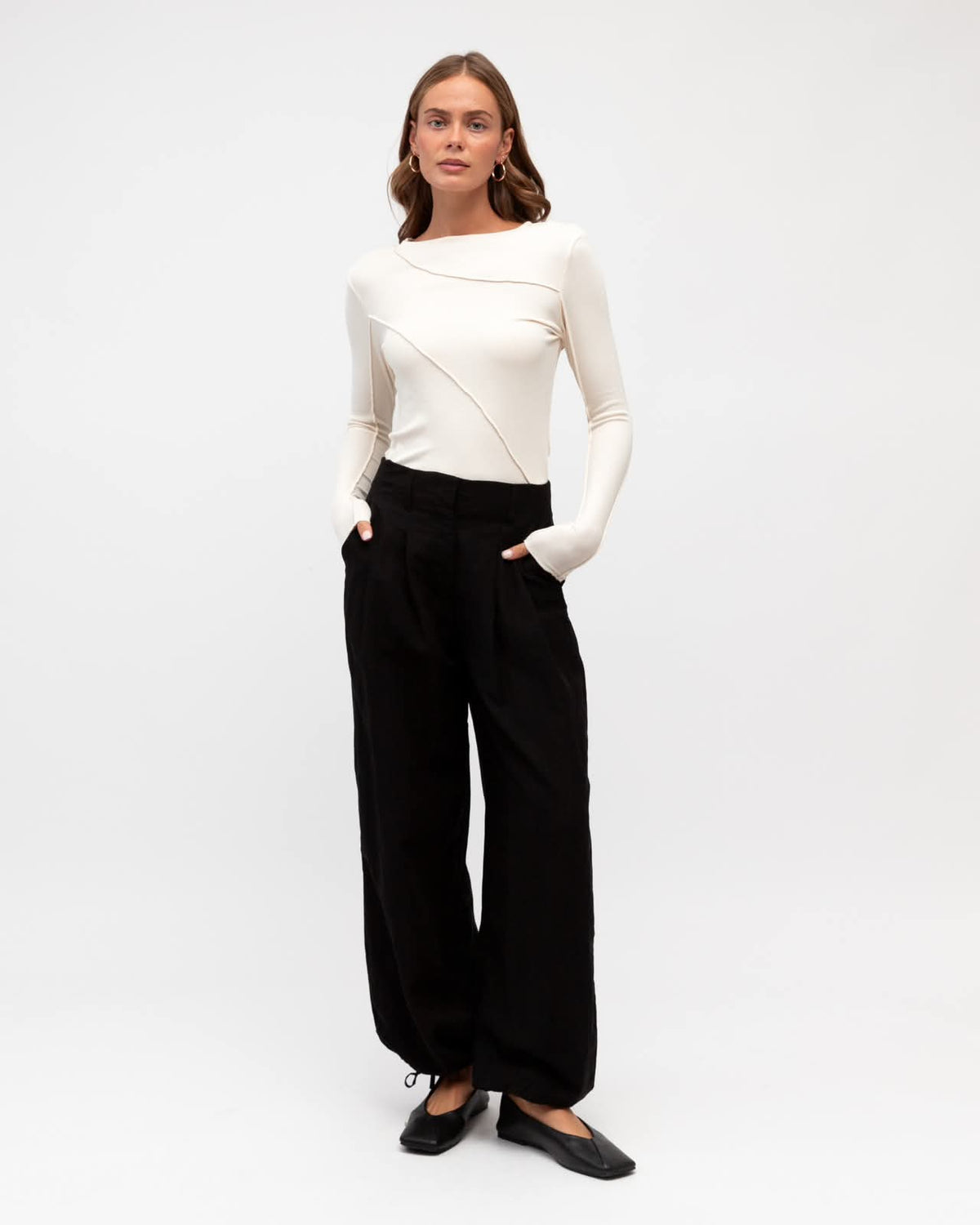 Sita Long Sleeve Top - Ivory