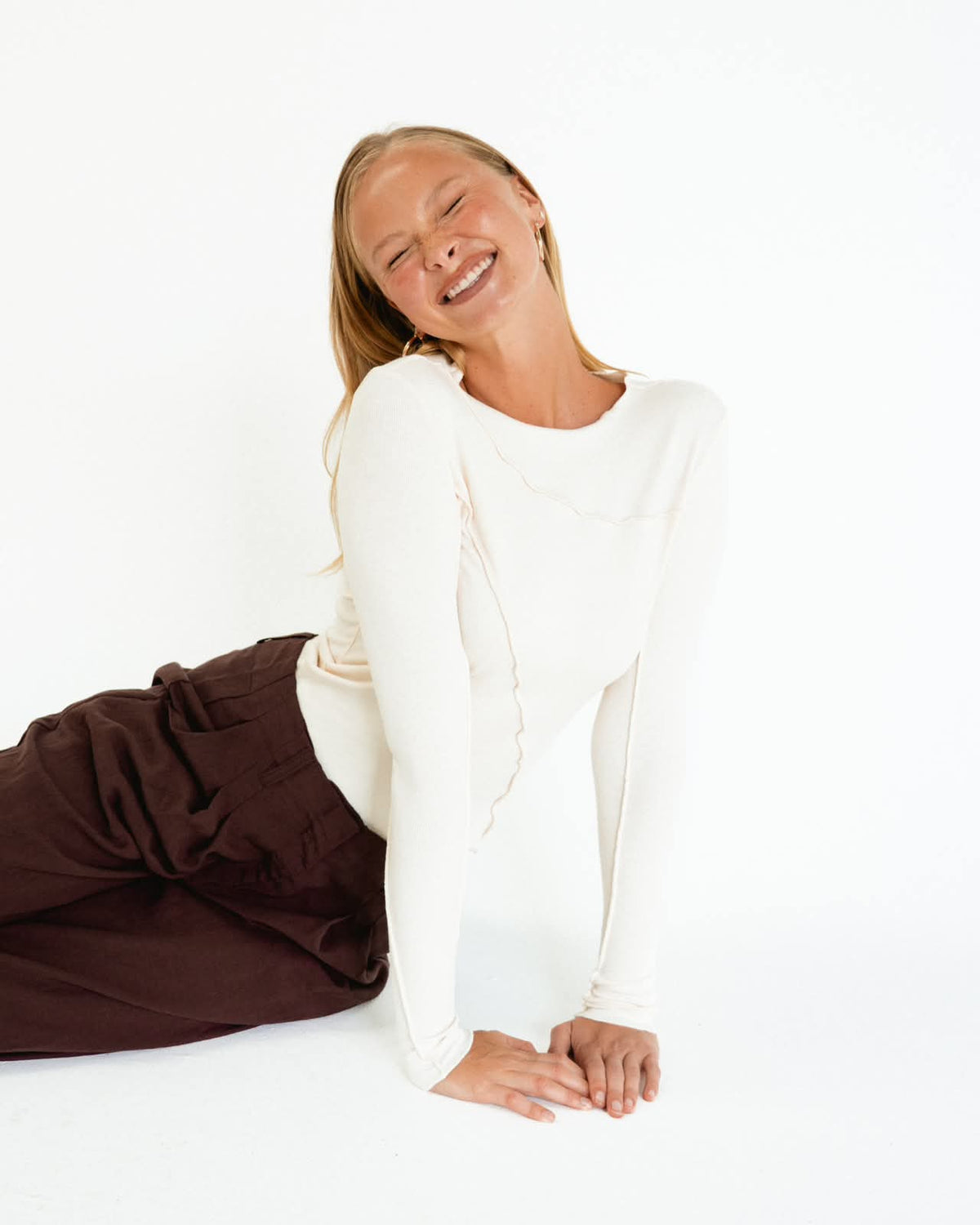 Sita Long Sleeve Top - Ivory