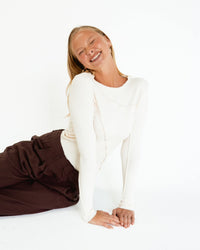 Sita Long Sleeve Top - Ivory